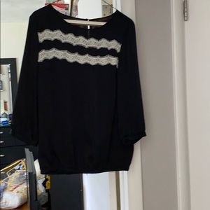 A black and white blouse from the Limited.